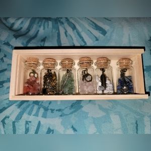 Chakra and Charms Crystal Wishing Bottle Set